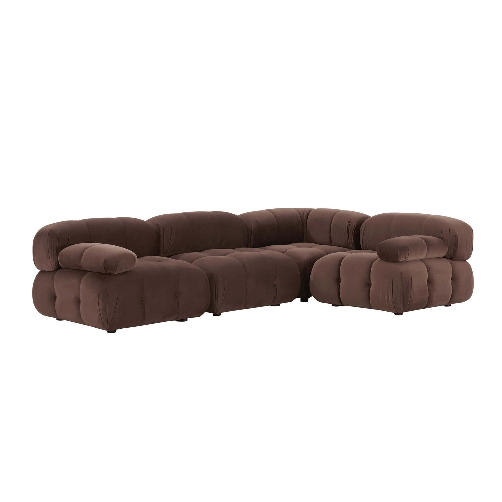 Bondi Small Right Hand L Shape Sofa - Cappuccino - DUSK