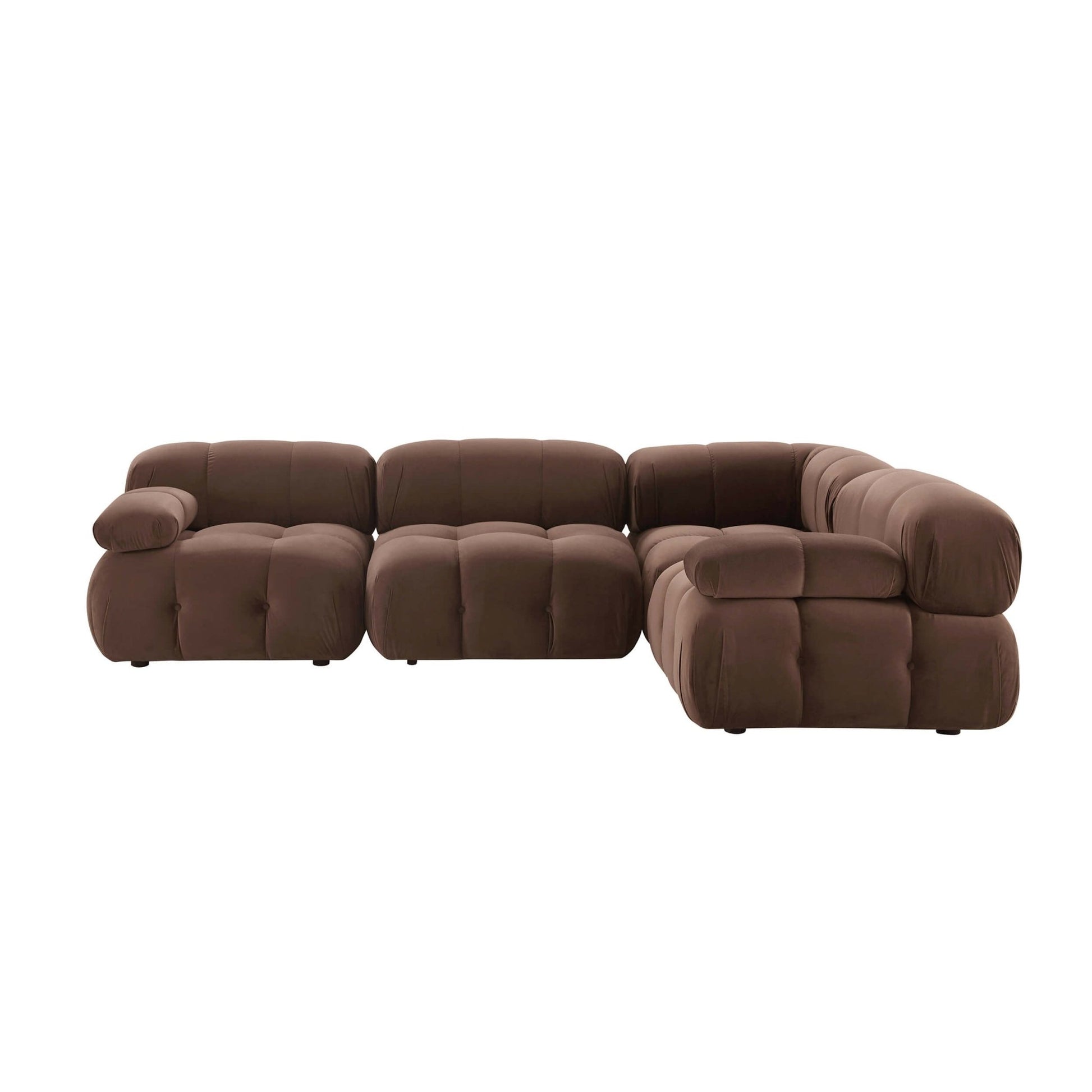 Bondi Small Right Hand L Shape Sofa - Cappuccino - DUSK