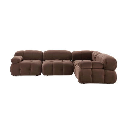 Bondi Small Right Hand L Shape Sofa - Cappuccino - DUSK