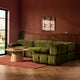 Bondi Small Right Hand L Shape Sofa - Rich Green - DUSK