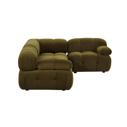 Bondi Small Right Hand L Shape Sofa - Rich Green - DUSK