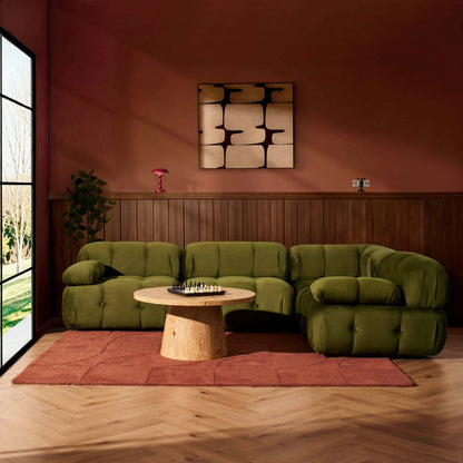Bondi Small Right Hand L Shape Sofa - Rich Green - DUSK