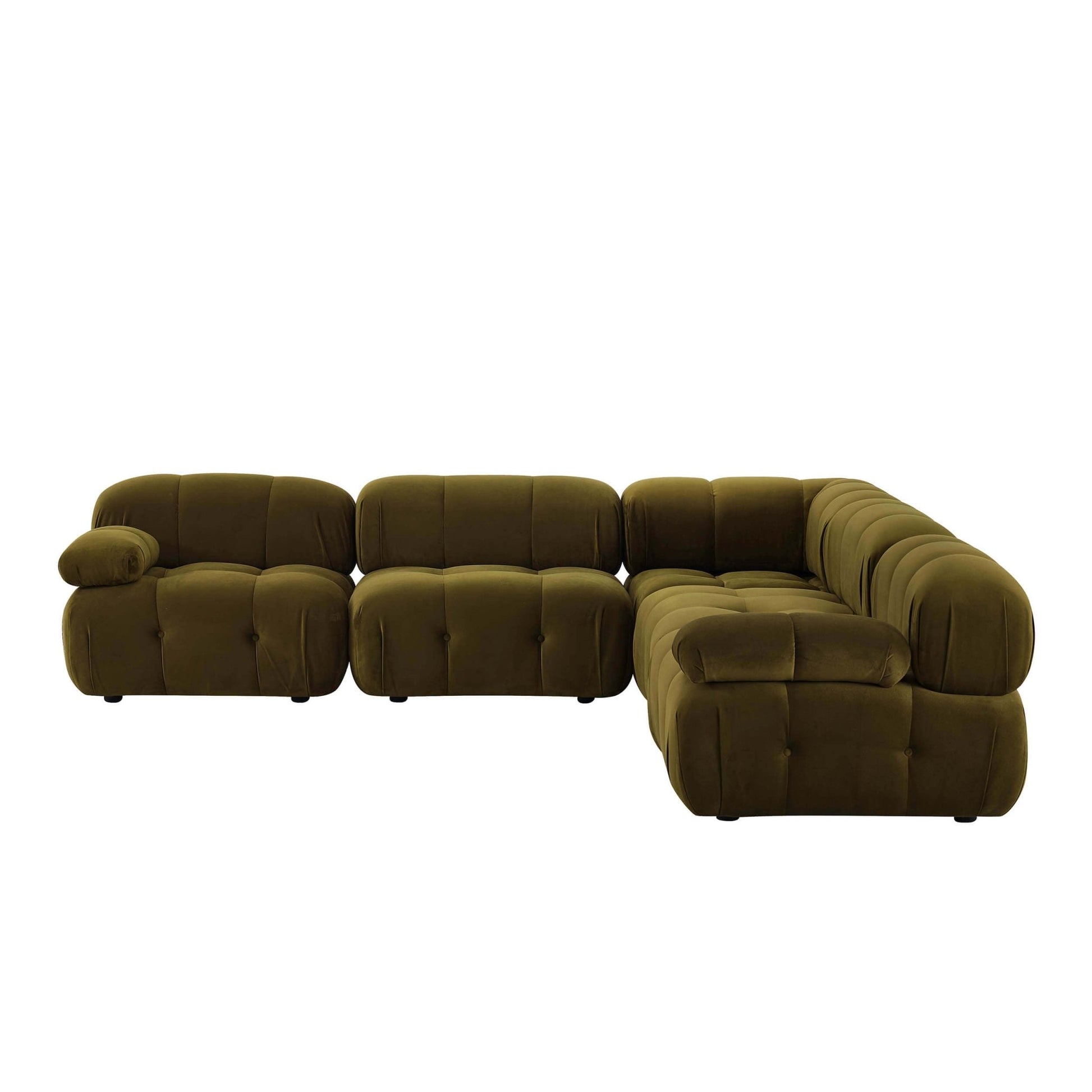Bondi Small Right Hand L Shape Sofa - Rich Green - DUSK