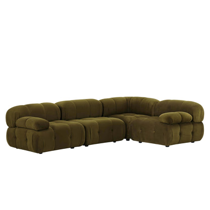 Bondi Small Right Hand L Shape Sofa - Rich Green - DUSK