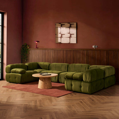 Bondi U Shape Sofa - Rich Green - DUSK