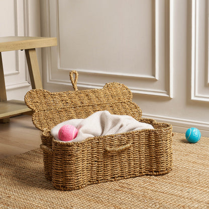 Bone Seagrass Storage Basket - Natural - DUSK