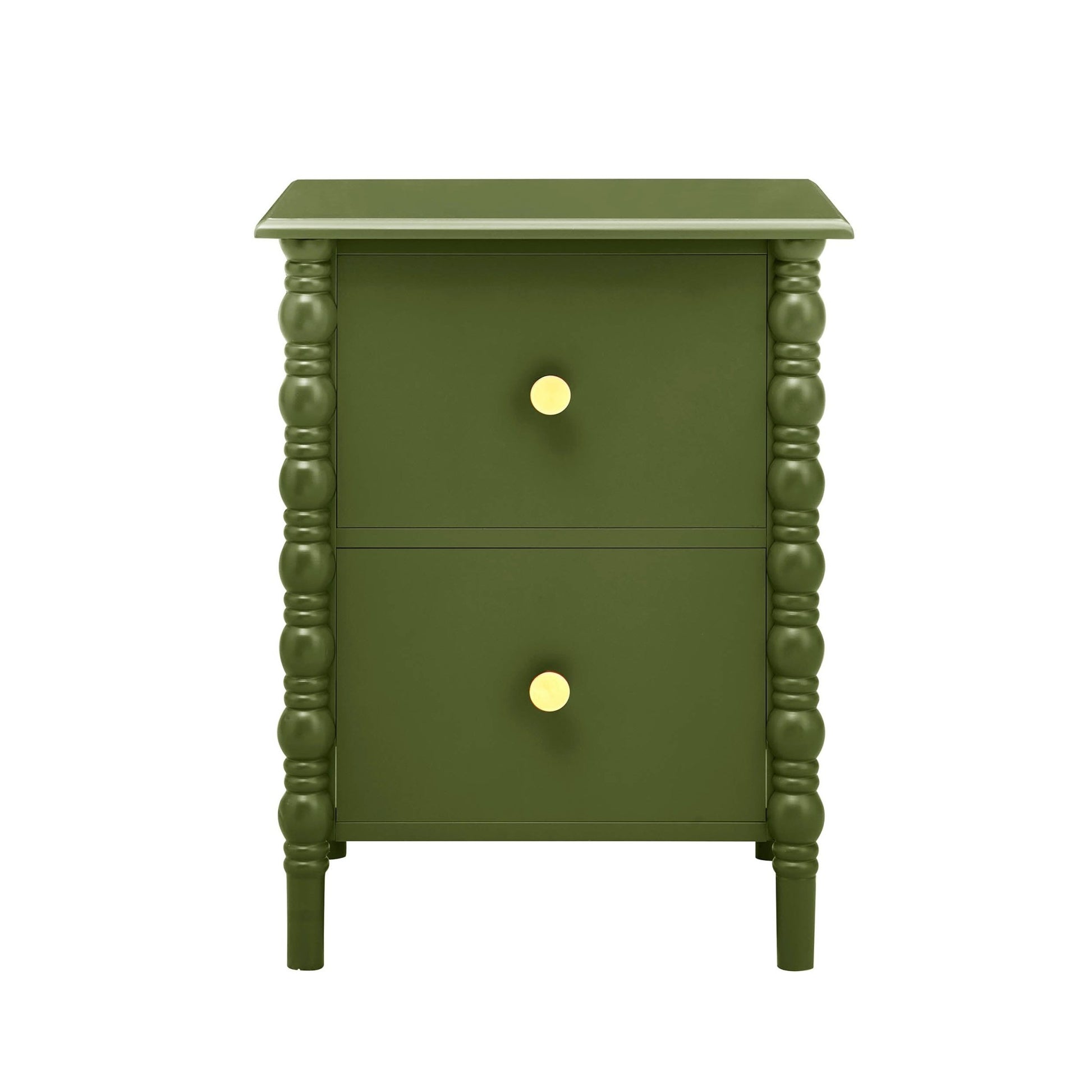 Bonnie 2 Drawer Bedside Table - Olive - DUSK