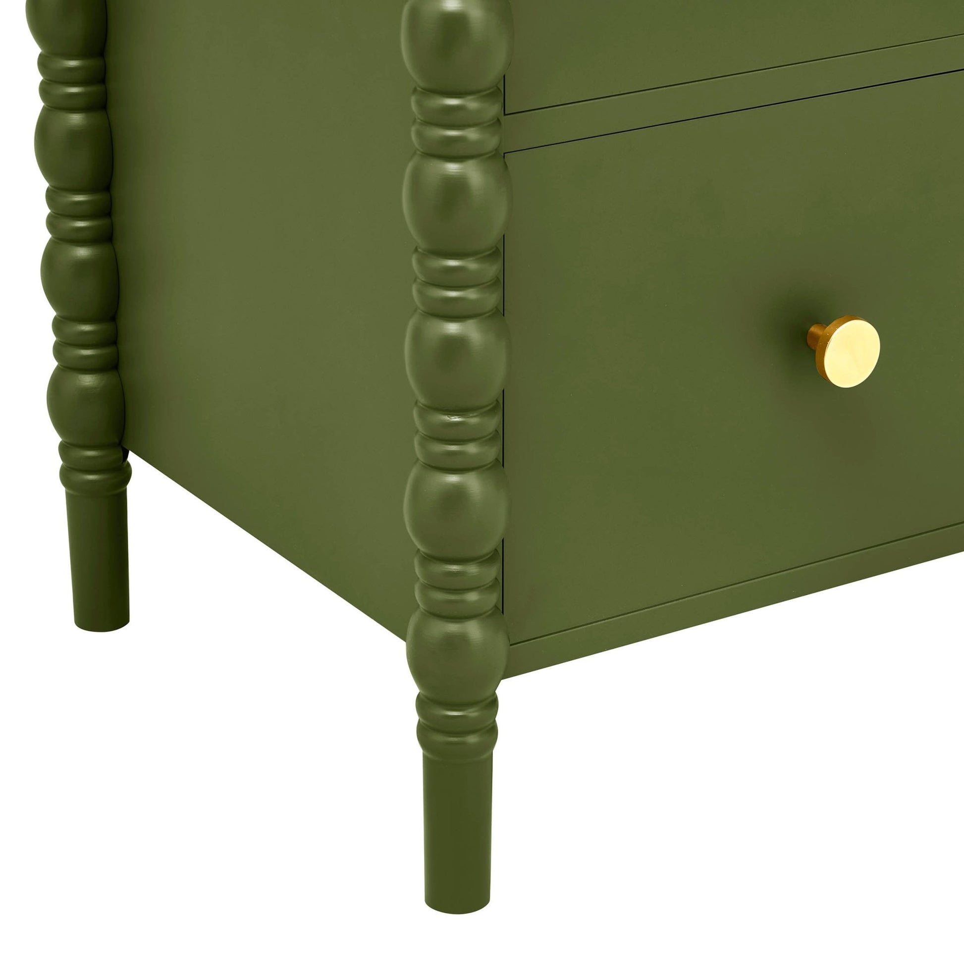 Bonnie 2 Drawer Bedside Table - Olive - DUSK