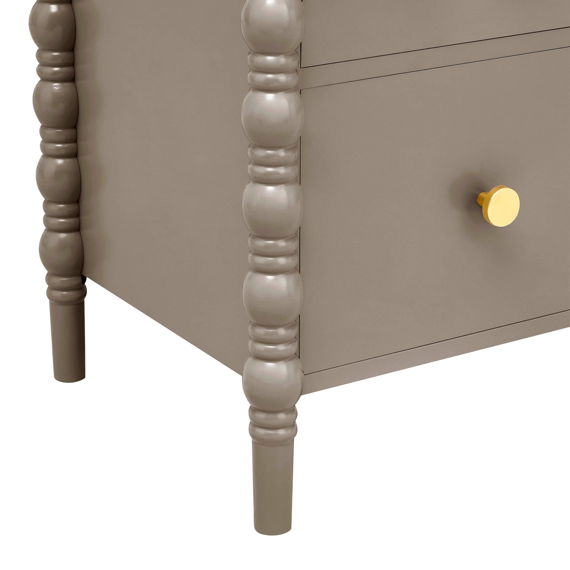 Bonnie 2 Drawer Bedside Table - Taupe - DUSK