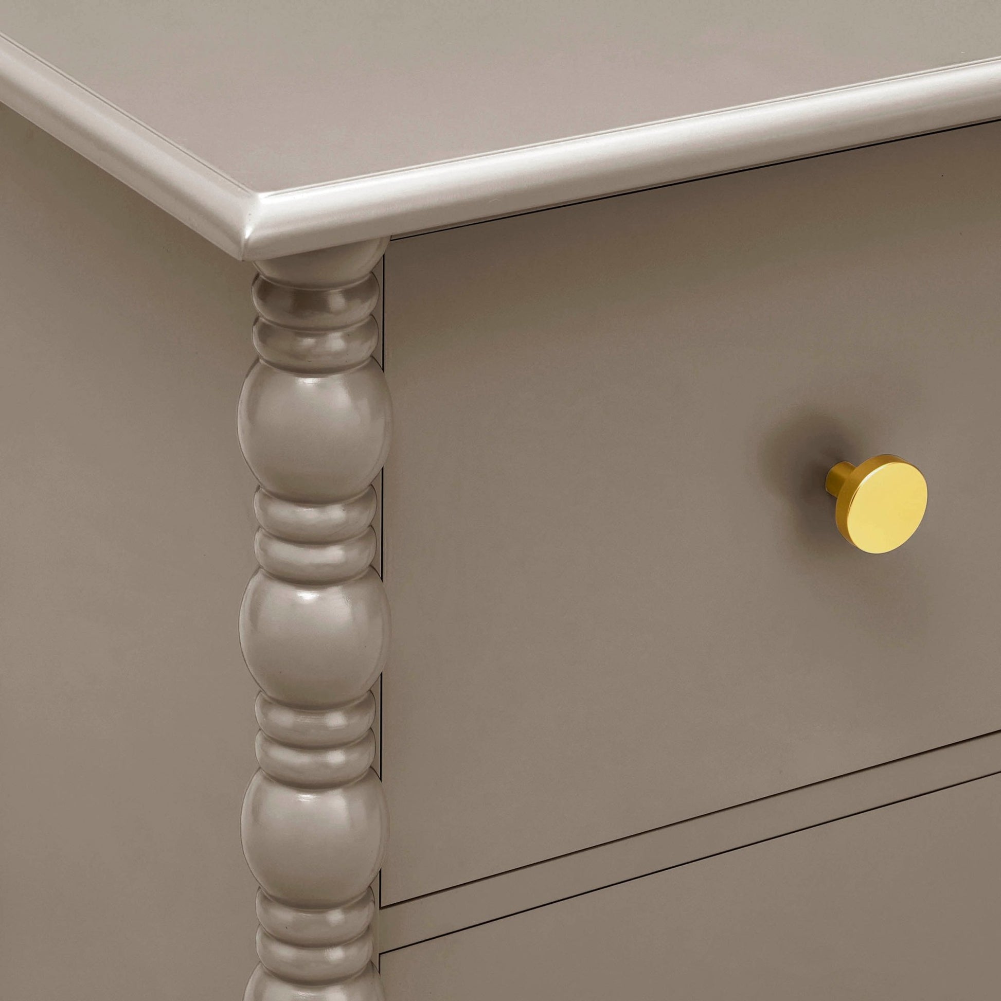 Bonnie 2 Drawer Bedside Table - Taupe - DUSK