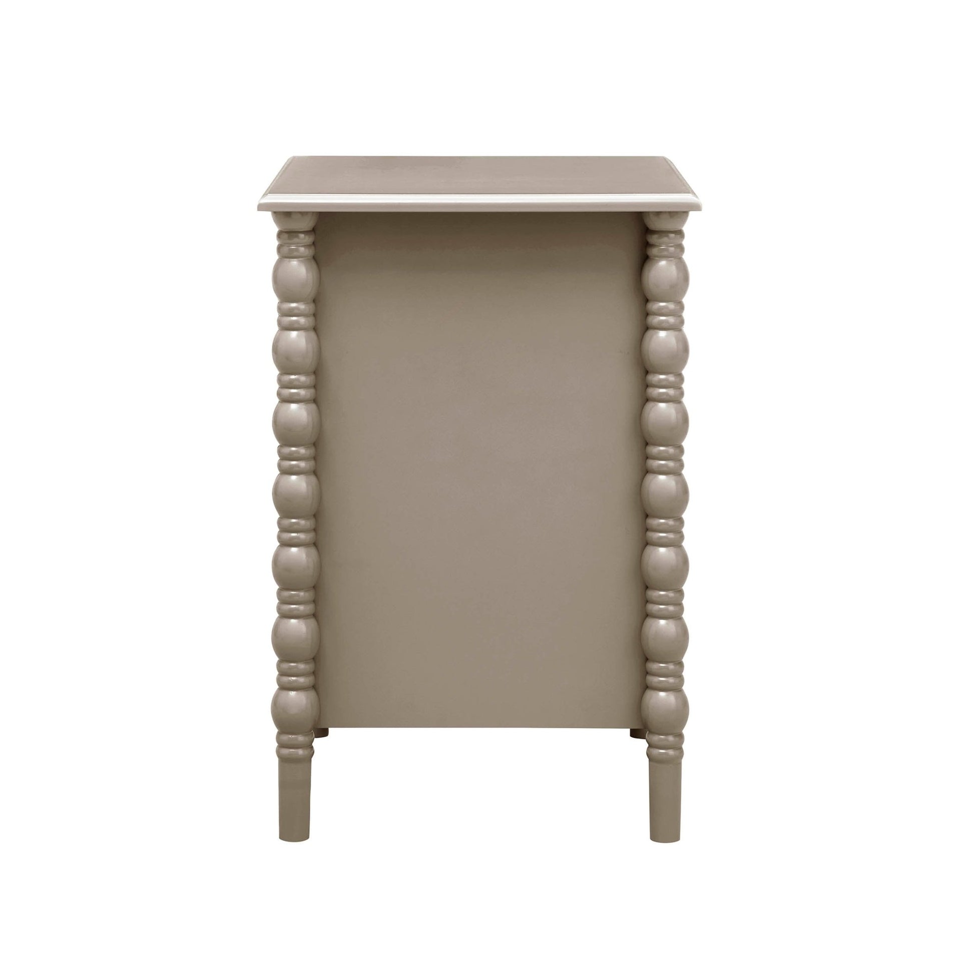 Bonnie 2 Drawer Bedside Table - Taupe - DUSK