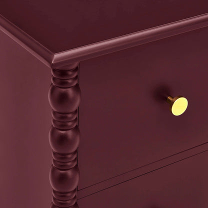 Bonnie 2 Drawer Bedside Table - Tawny Port - DUSK