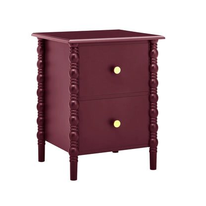 Bonnie 2 Drawer Bedside Table - Tawny Port - DUSK