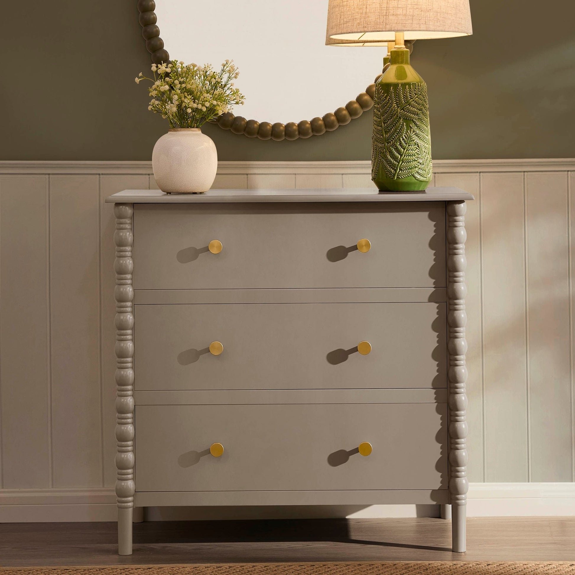 Bonnie 3 Drawer Chest - Taupe - DUSK