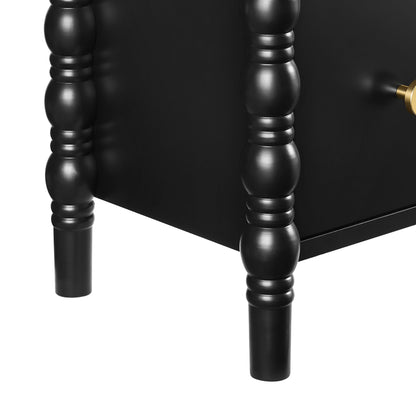 Bonnie Bathroom 3 Drawer Chest - Black - DUSK