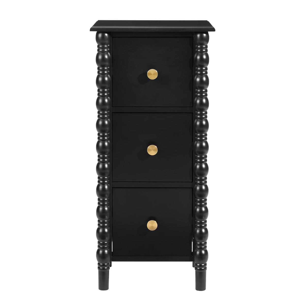 Bonnie Bathroom 3 Drawer Chest - Black - DUSK