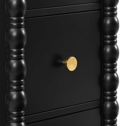 Bonnie Bathroom 3 Drawer Chest - Black - DUSK