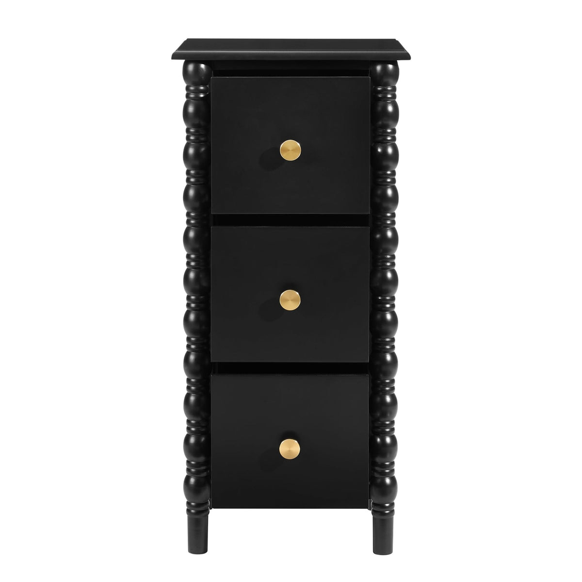 Bonnie Bathroom 3 Drawer Chest - Black - DUSK