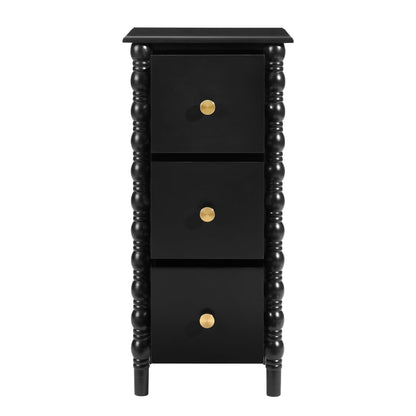 Bonnie Bathroom 3 Drawer Chest - Black - DUSK