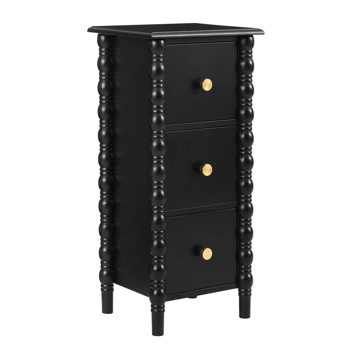 Bonnie Bathroom 3 Drawer Chest - Black - DUSK