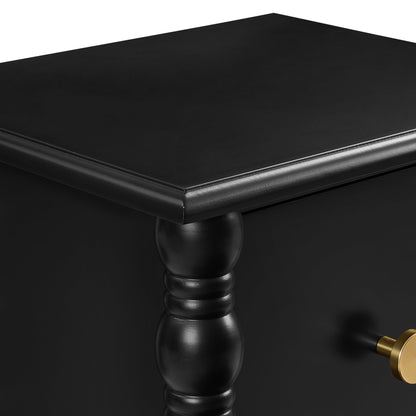 Bonnie Bathroom 3 Drawer Chest - Black - DUSK