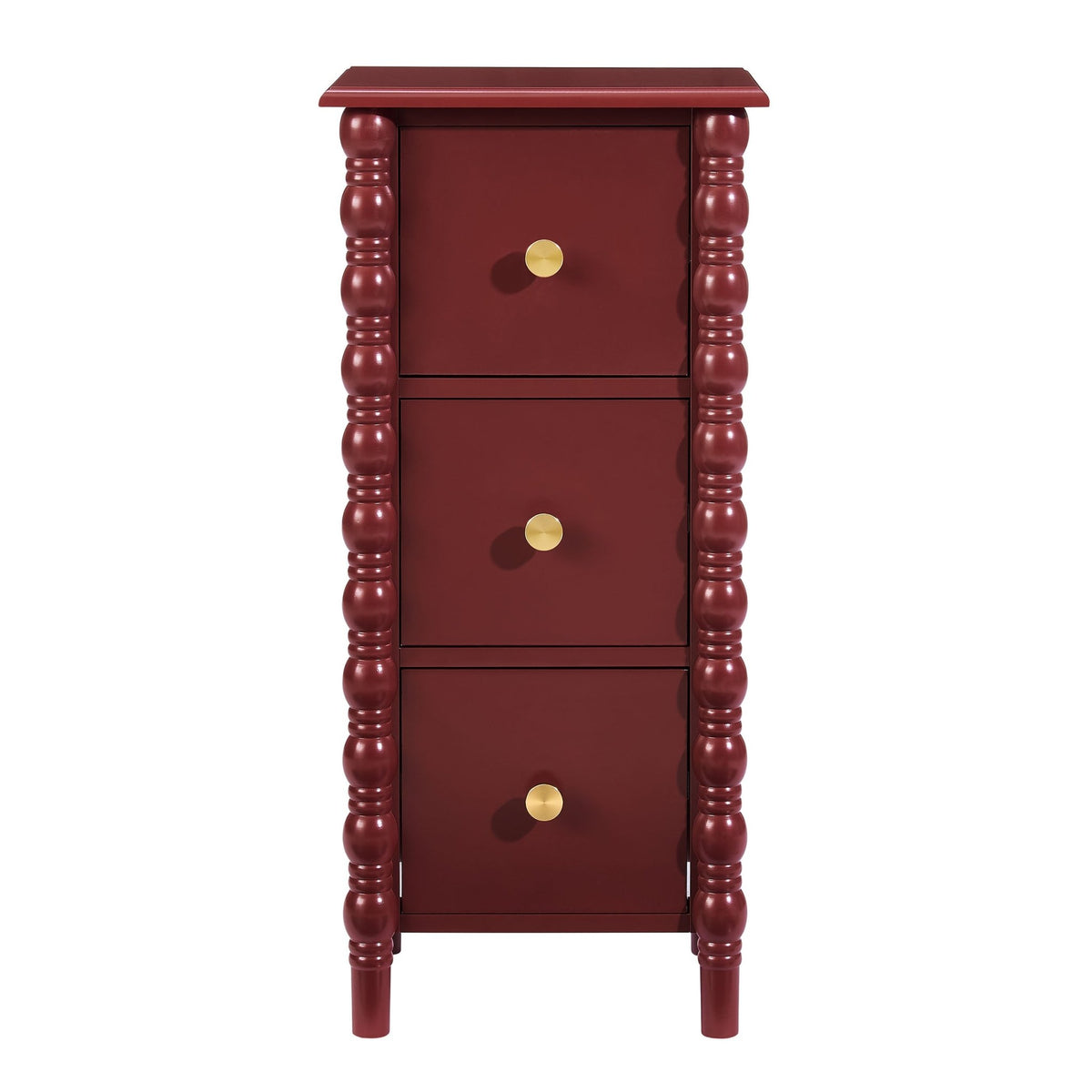Bonnie Bathroom 3 Drawer Chest - Wine - DUSK