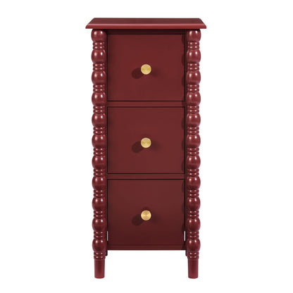 Bonnie Bathroom 3 Drawer Chest - Wine - DUSK