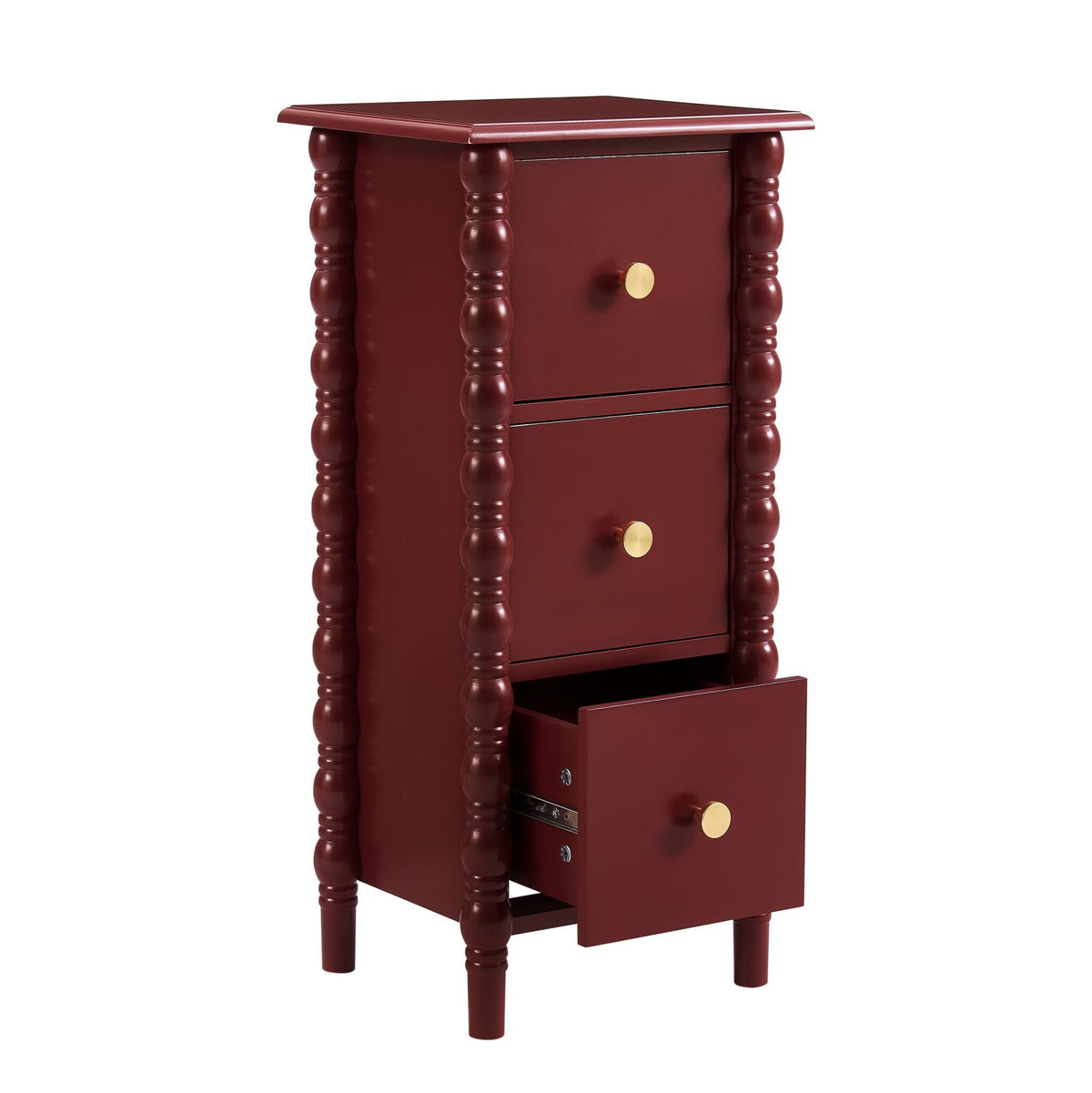 Bonnie Bathroom 3 Drawer Chest - Wine - DUSK