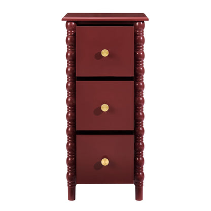 Bonnie Bathroom 3 Drawer Chest - Wine - DUSK