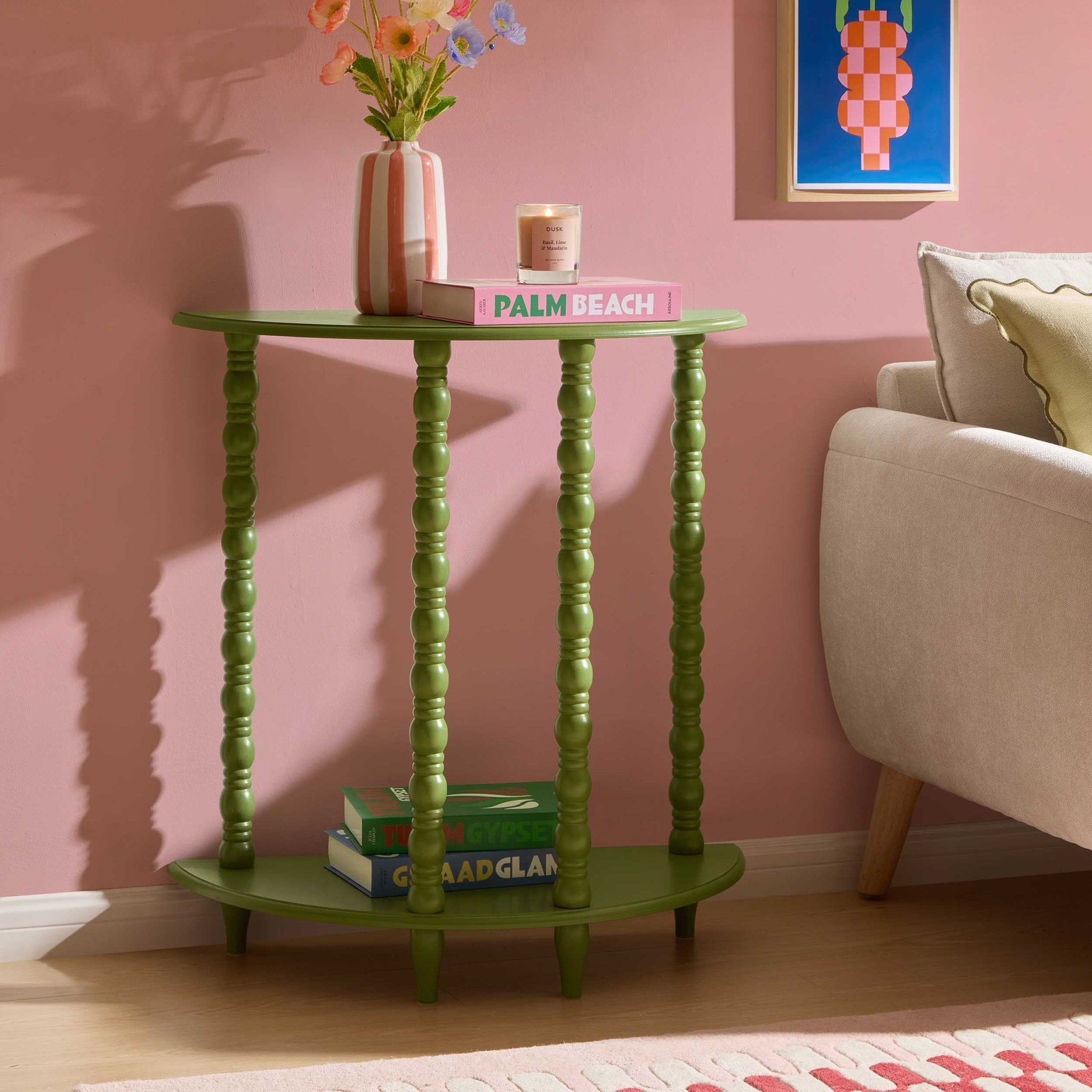 Bonnie Bobbin Console Table - Olive - DUSK
