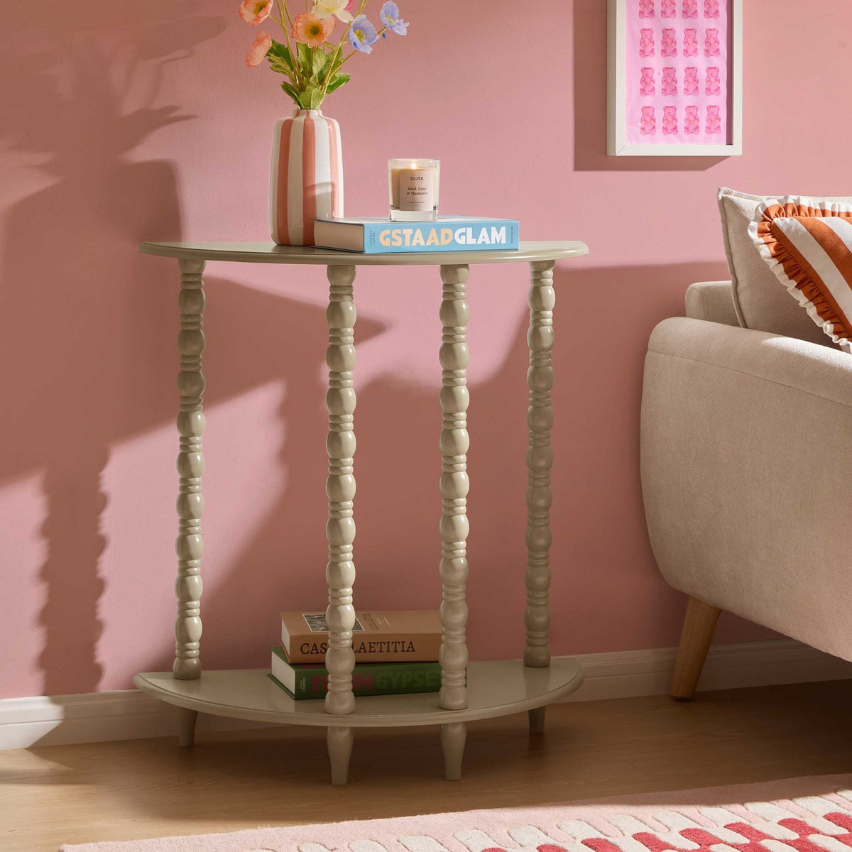 Bonnie Bobbin Console Table - Taupe - DUSK