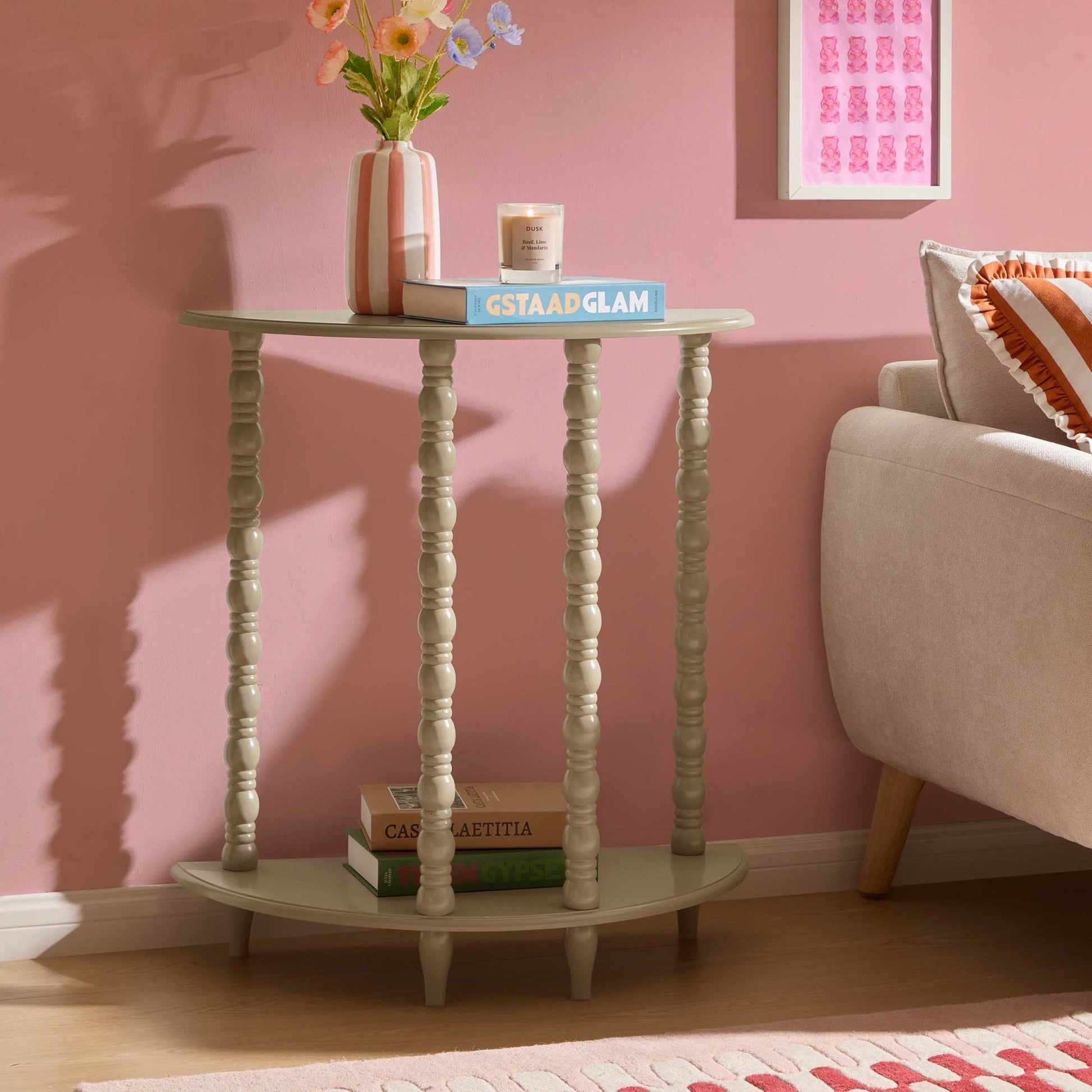 Bonnie Bobbin Console Table - Taupe - DUSK