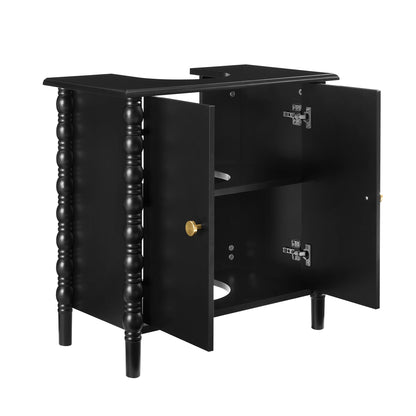 Bonnie Under Sink Bathroom Cabinet - Black - DUSK