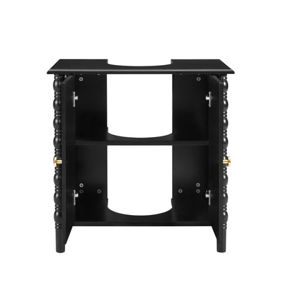 Bonnie Under Sink Bathroom Cabinet - Black - DUSK