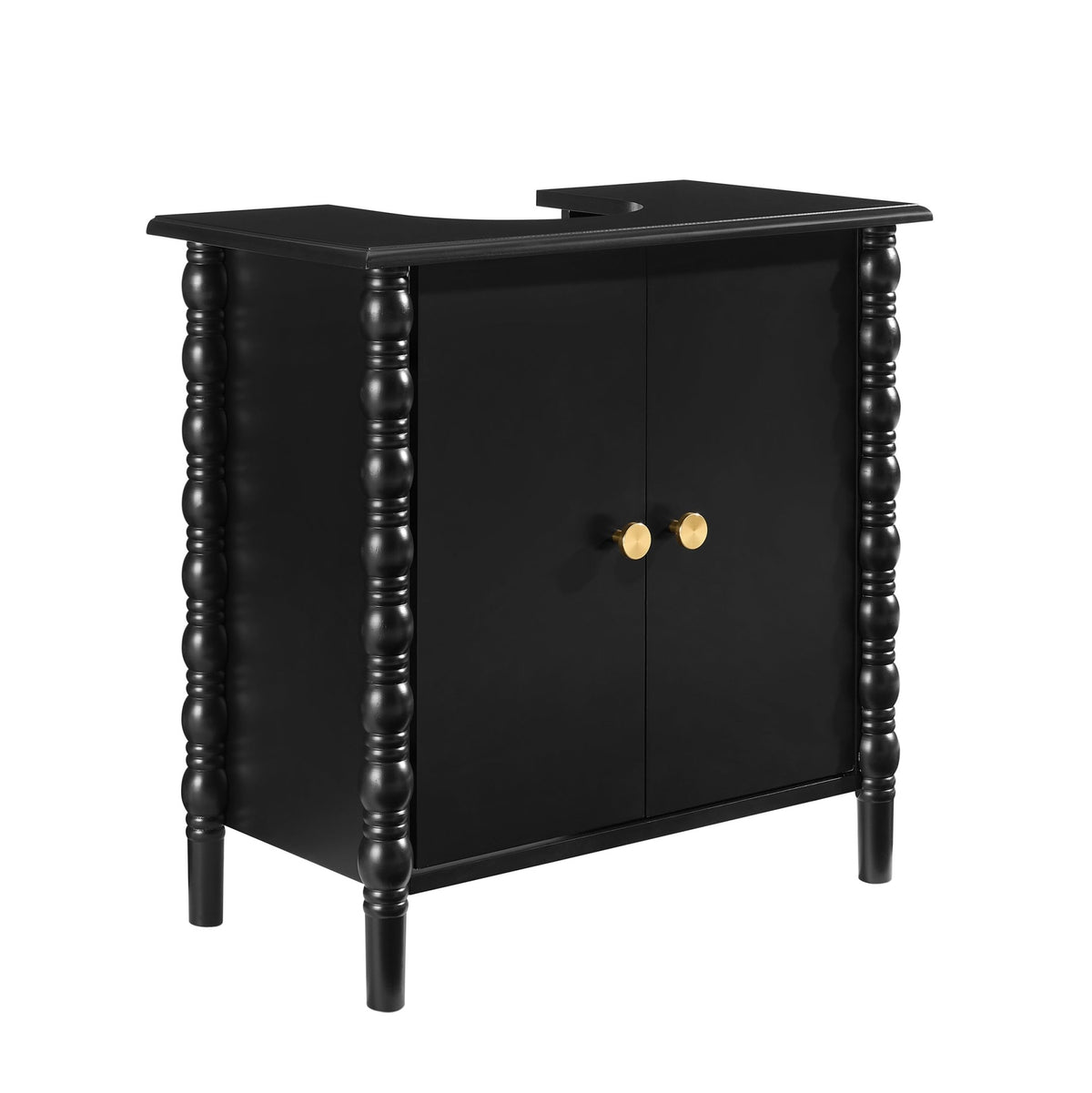 Bonnie Under Sink Bathroom Cabinet - Black - DUSK