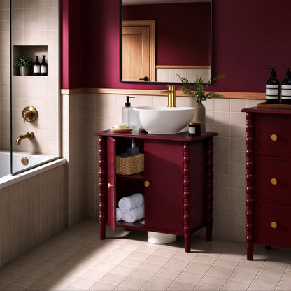 Bonnie Under Sink Bathroom Cabinet - Wine - DUSK