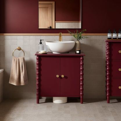 Bonnie Under Sink Bathroom Cabinet - Wine - DUSK