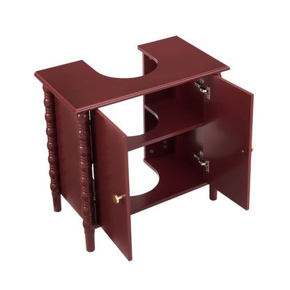 Bonnie Under Sink Bathroom Cabinet - Wine - DUSK