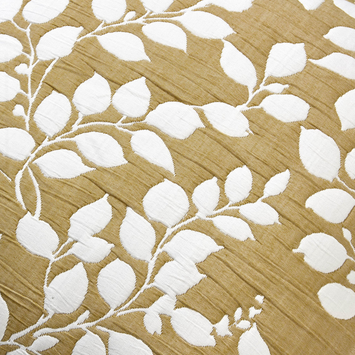 Bordeaux Contrast Floral Matelasse Cushion Cover - Mustard - DUSK