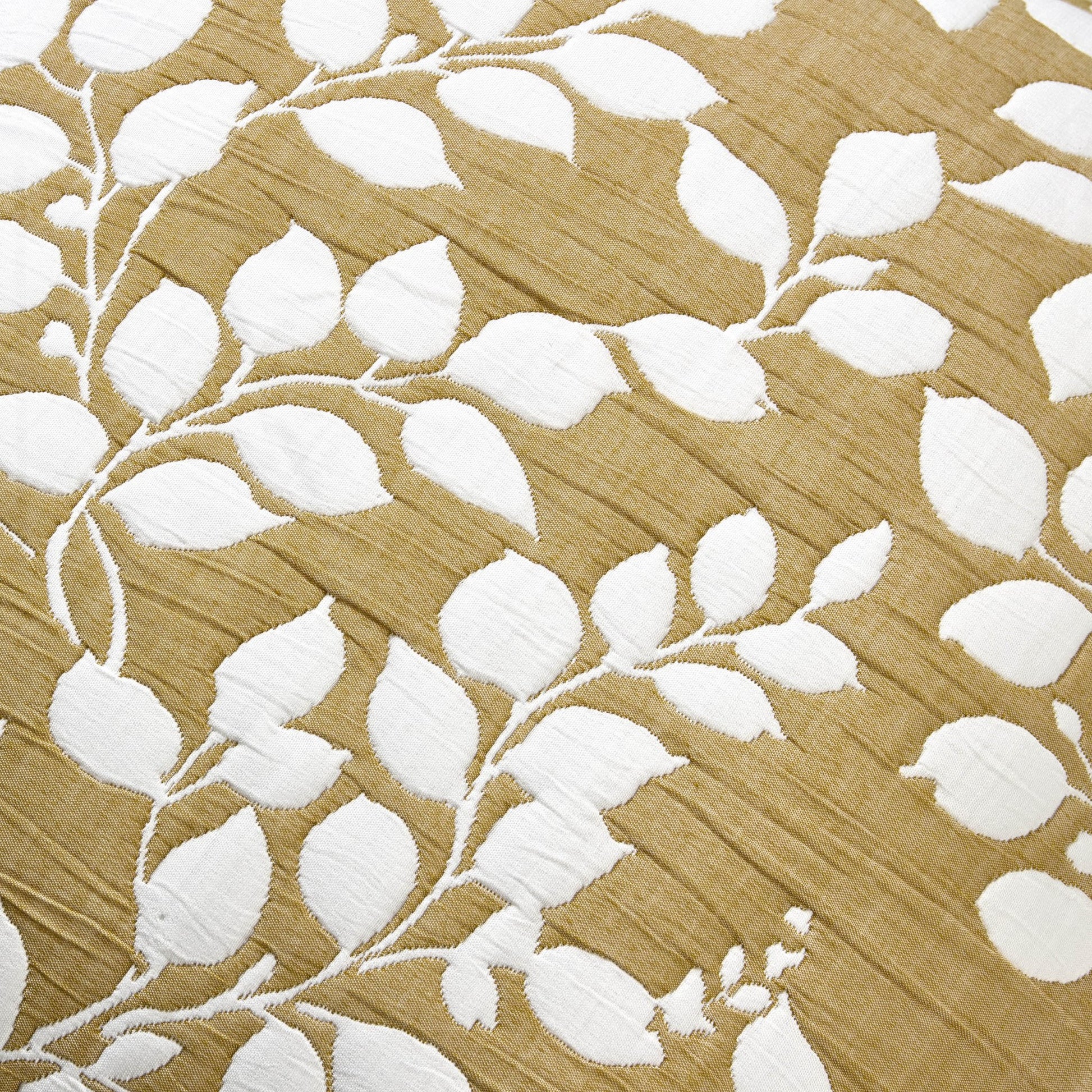 Bordeaux Contrast Floral Matelasse Cushion Cover - Mustard - DUSK