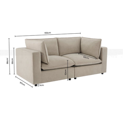 Boston 2 Seater Sofa - Olive - DUSK