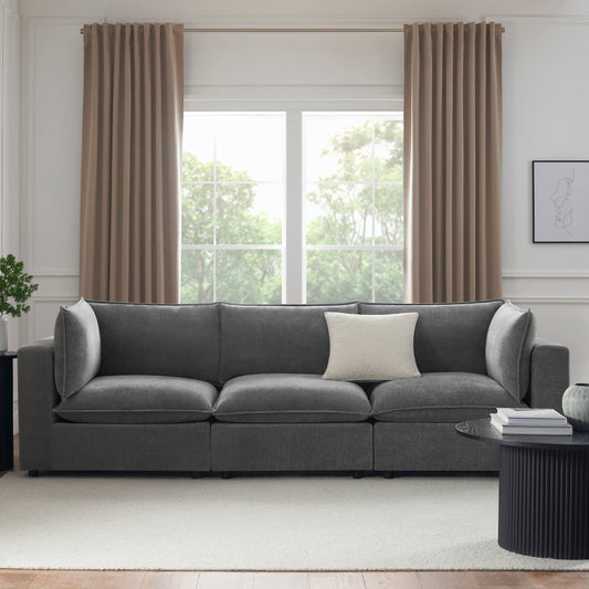 Boston 3 Seater Sofa - Grey - DUSK