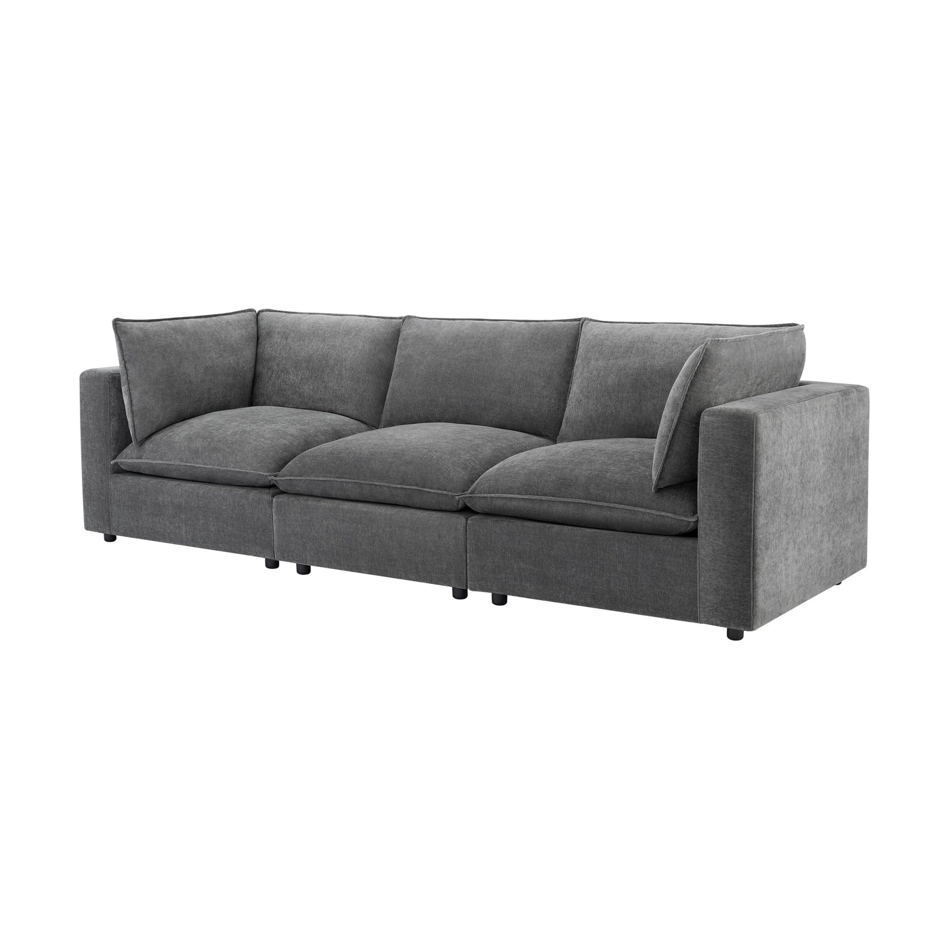 Boston 3 Seater Sofa - Grey - DUSK