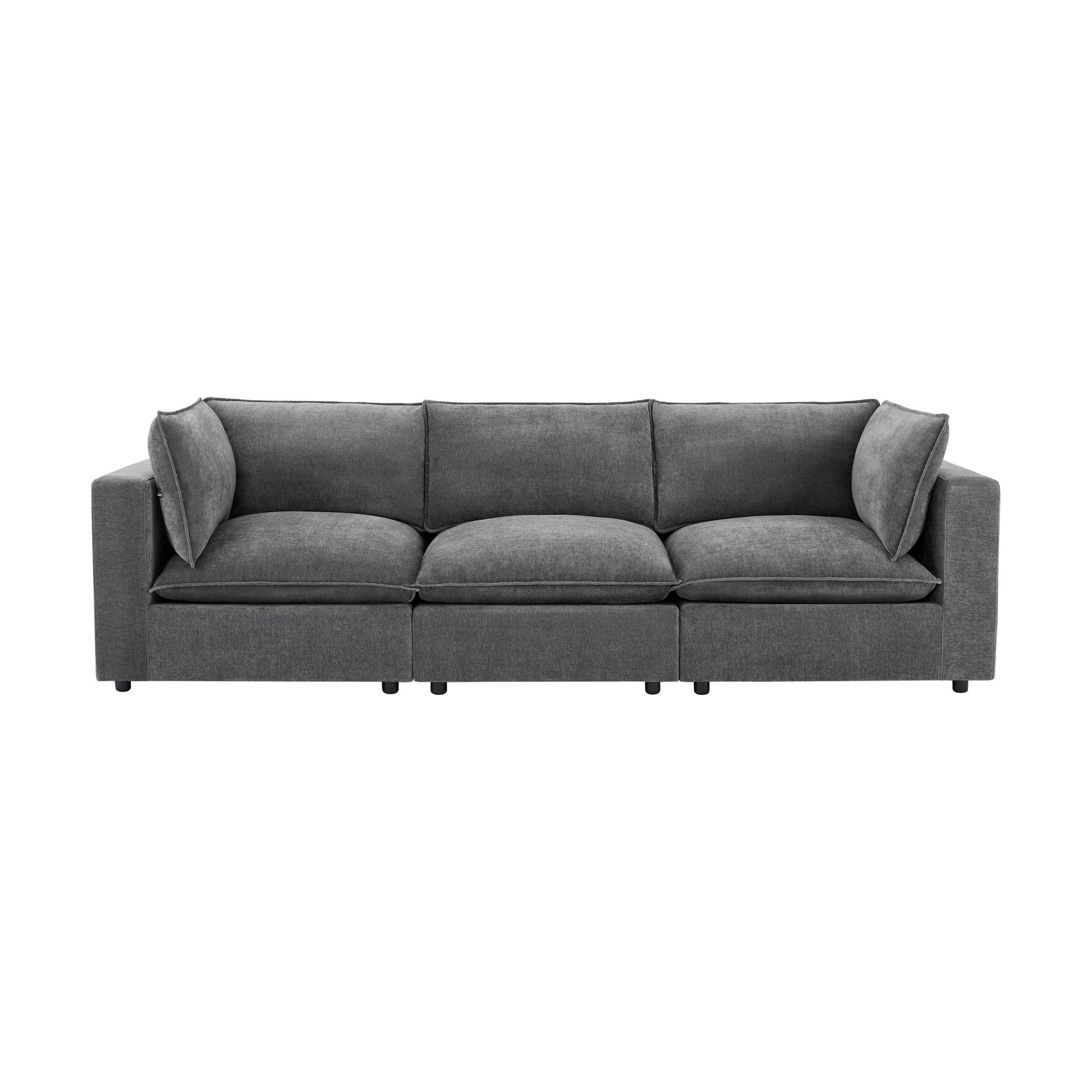 Boston 3 Seater Sofa - Grey - DUSK