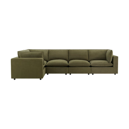 Boston Large Left Hand L - Shape Sofa - Olive - DUSK