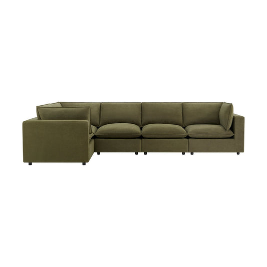 Boston Large Left Hand L - Shape Sofa - Olive - DUSK