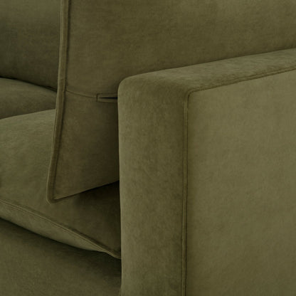 Boston Large Left Hand L - Shape Sofa - Olive - DUSK