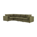 Boston Large Left Hand L - Shape Sofa - Olive - DUSK