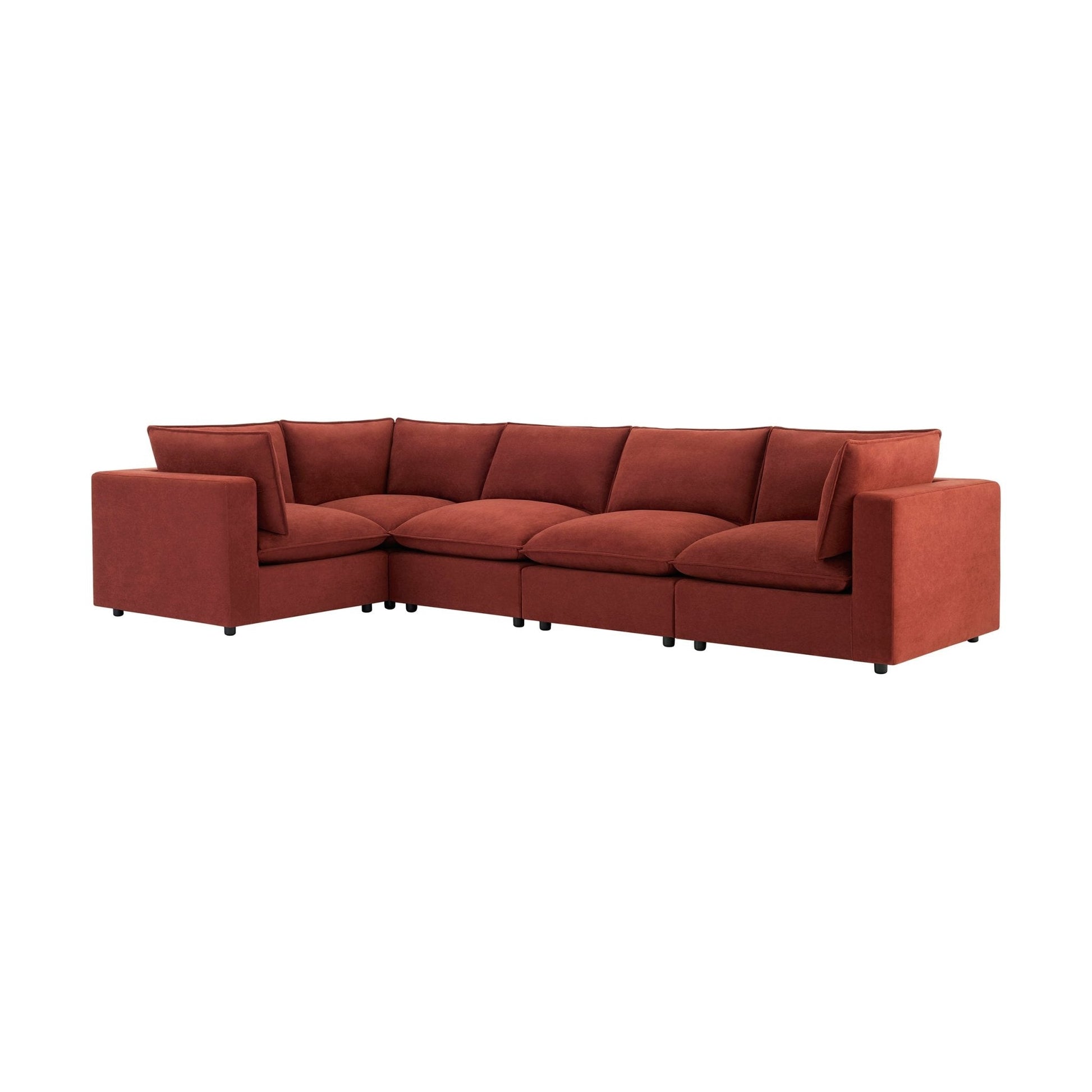 Boston Large Left Hand L - Shape Sofa - Rust - DUSK