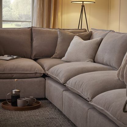 Boston Large Left Hand L - Shape Sofa - Sand - DUSK